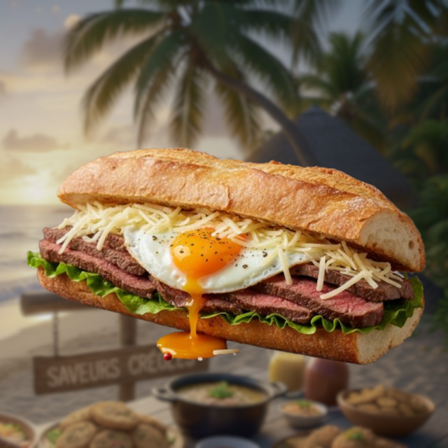 Sandwich S8 : Œuf, Steak, Fromage