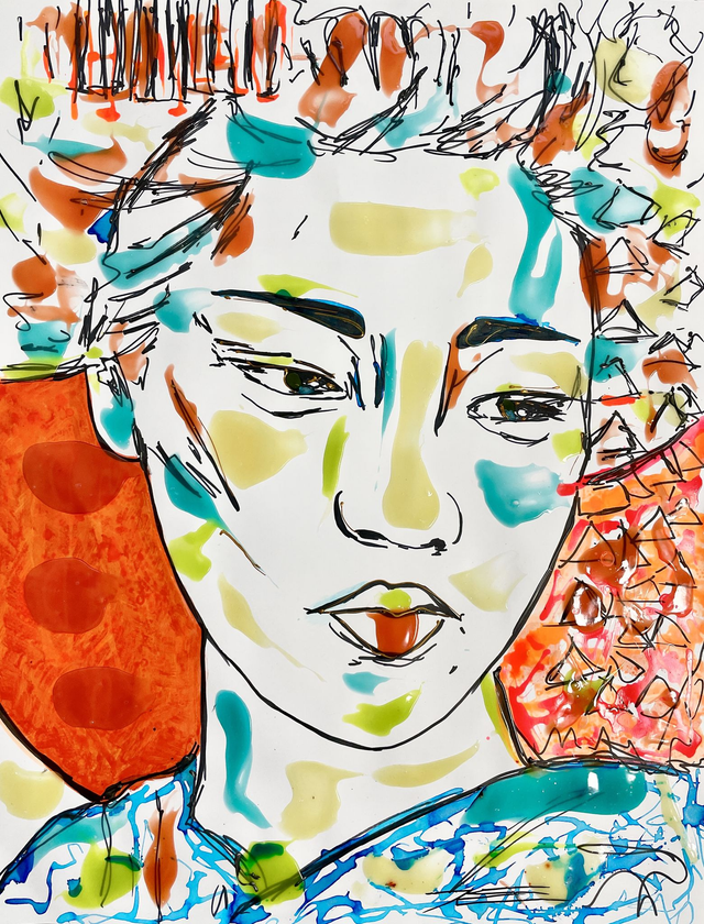 Oeuvre sur papier - La Japonaise - 50x65cm