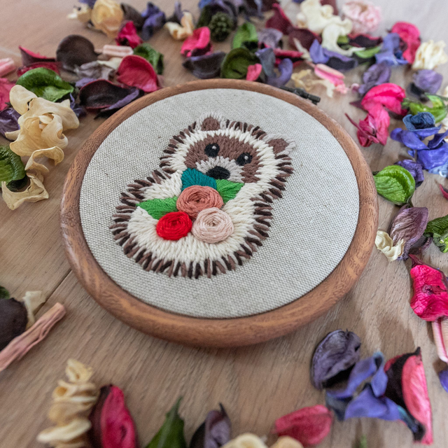 Broderie - Le petit hérisson -