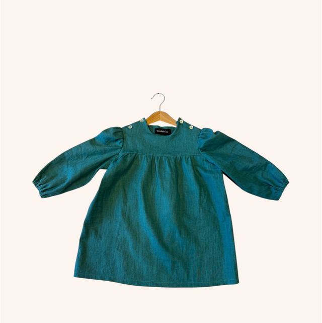 Robe fillette en lin lavée 