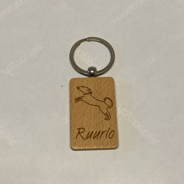 Sleutel hanger hond hout