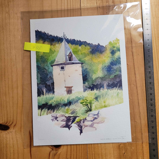 Aquarelle Originale - Pigeonnier