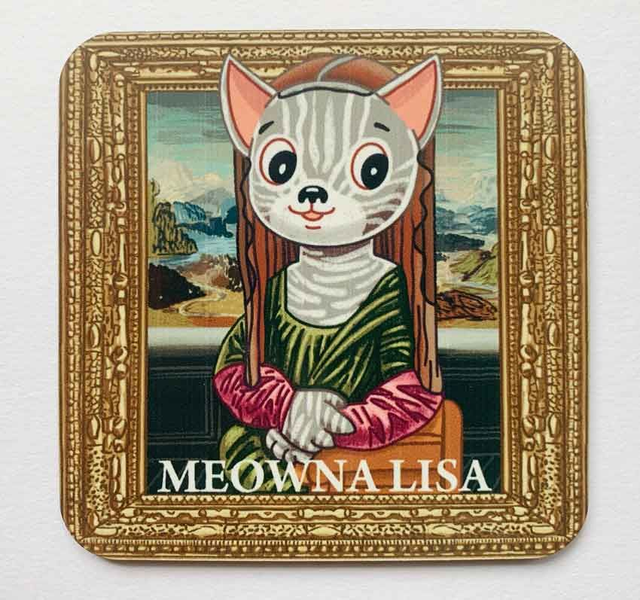Untersetzer / Coaster "Meowna Lisa"