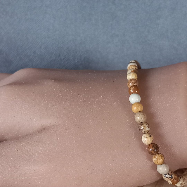 Bracelet ajustable en Jaspe paysage