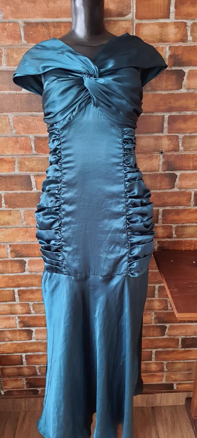 Vestido Longo Cetim Verde