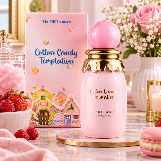 Cotton Candy Temptation – Eau de Parfum Femme 100 ml – Parfum Gourmand Sucré The 1001 Senses