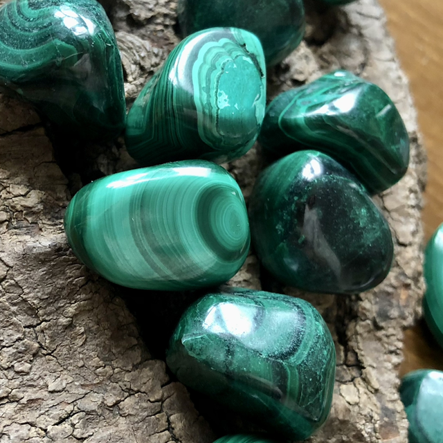 Pierre roulée Malachite A Congo 