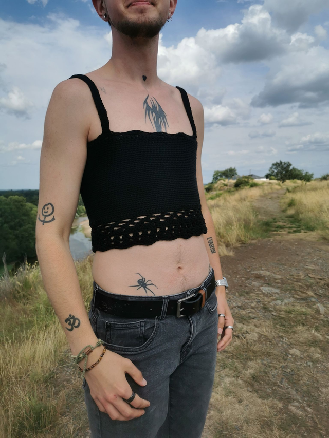 Crop top noir 