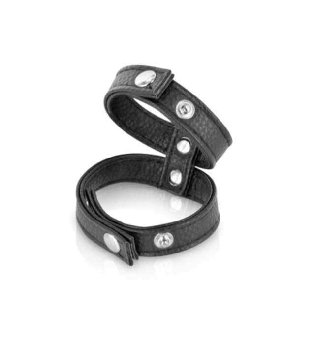 Double cockring simili cuir Fetish Tent/ation