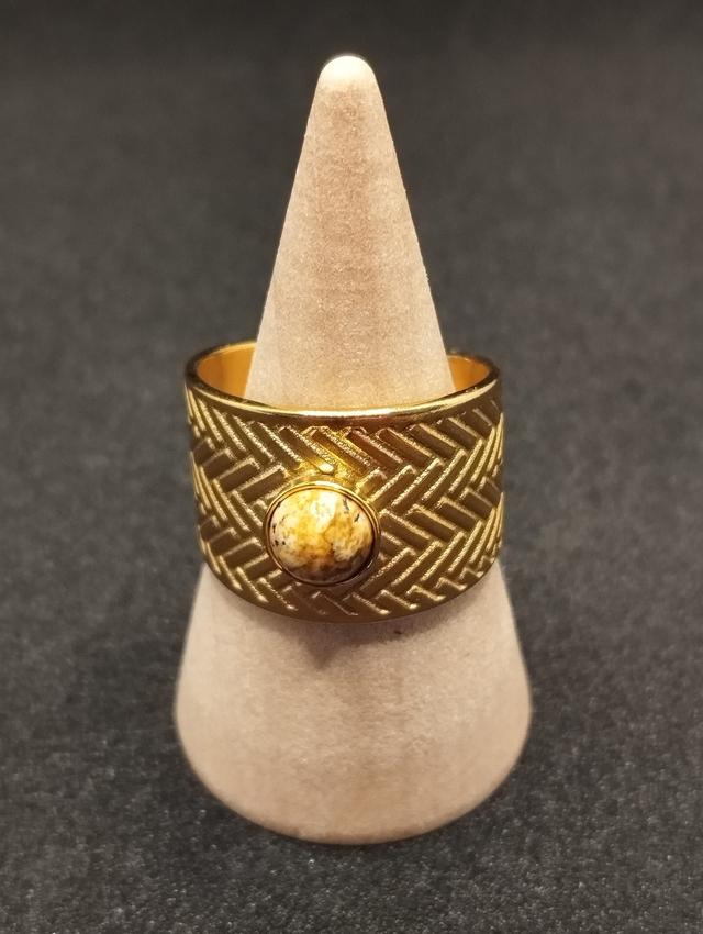 Bague en jaspe paysage