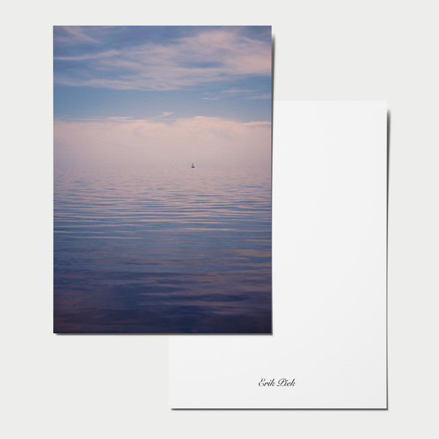 A6 kaart - Water met zeilboot 