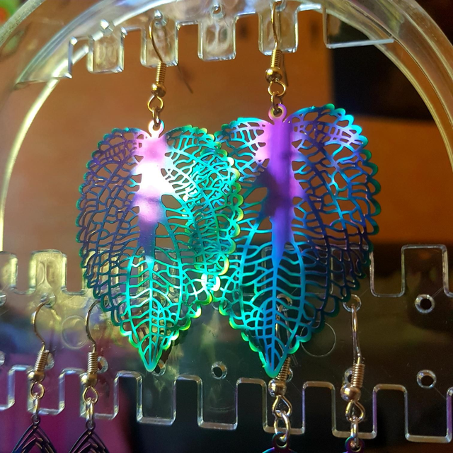 Boucles d'oreilles holographique 