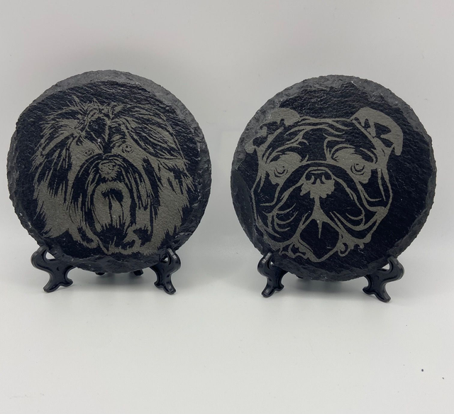 SLATE DOG COASTERS