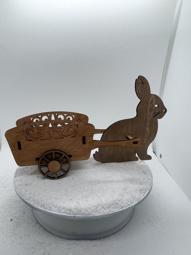 Chariot Pâques pour friandises modèle lapin