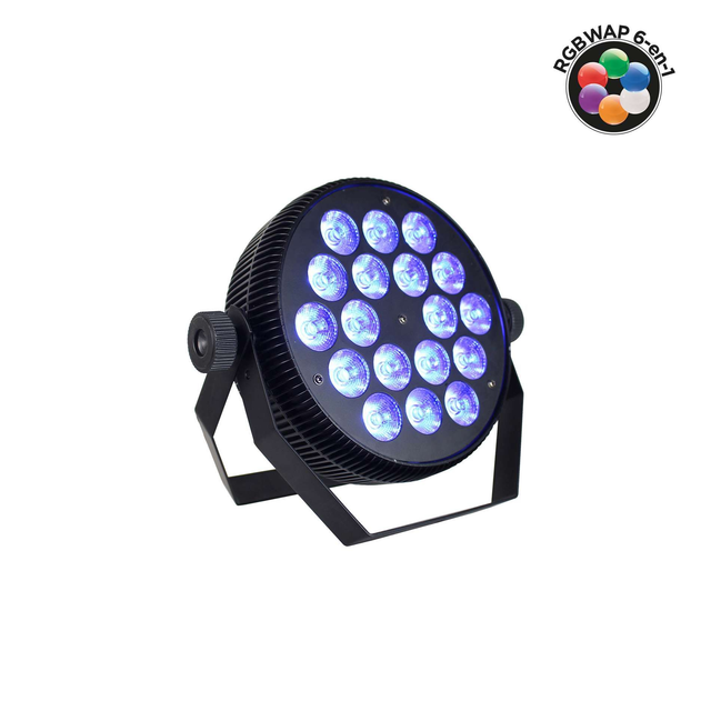 POWER LIGHTING  PAR SLIM 18x10W HEXA 