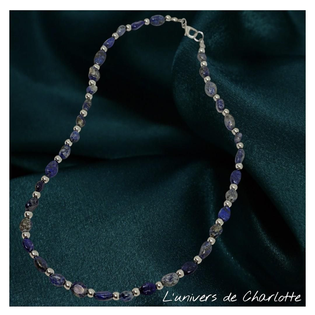 Collier &quot;Lapis lazuli&quot; C-003