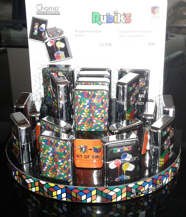 lot 4 Briquets zippo rubik's cube