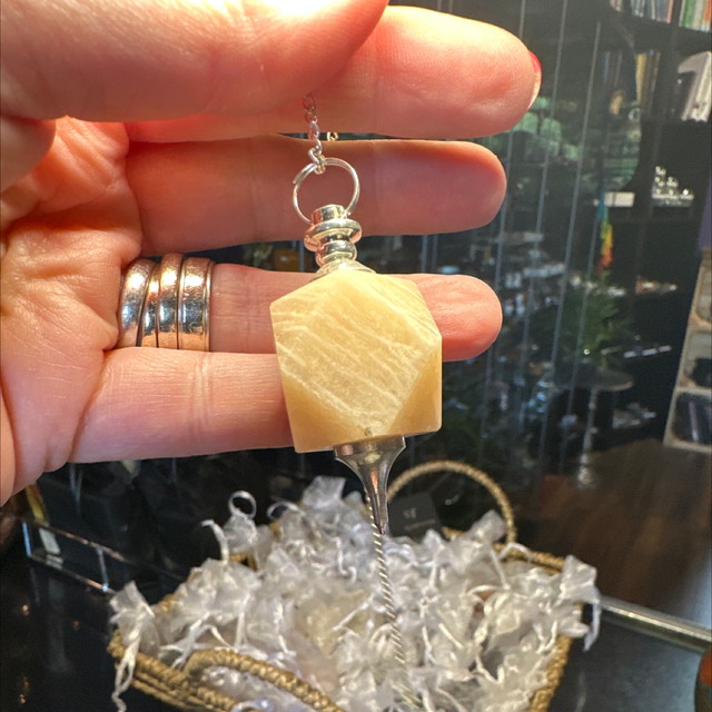 Moonstone Faceted Pendulum