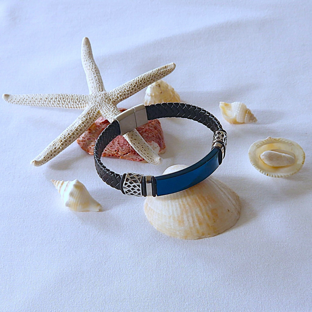 Bracelet Ocean Leopard avec gravure personnalisée