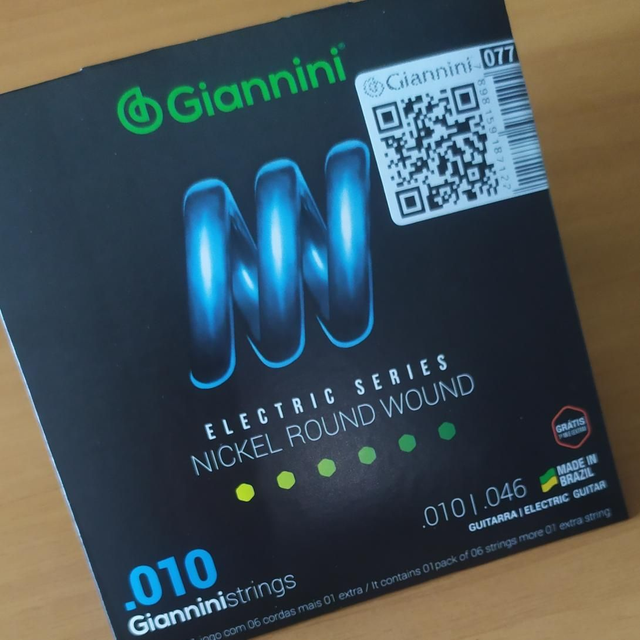 Encordoamento Guitarra 010 Níquel Giannini Cód 077