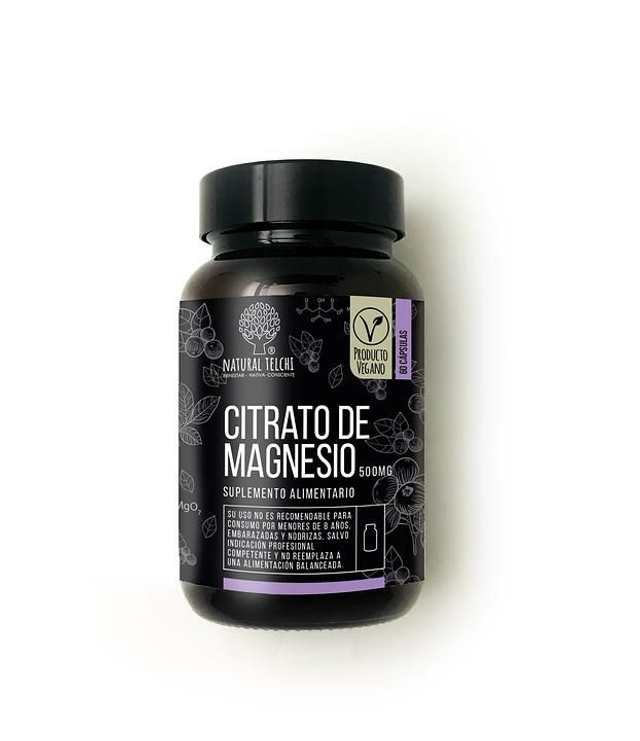 Citrato de Magnesio Natural Telchi 60 Cápsulas Vegetales – Alta Absorción y Sueño Reparador