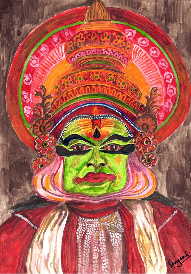 Kathakali dancer - A4 print
