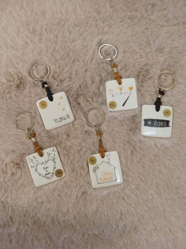 Porte-clefs porcelaine