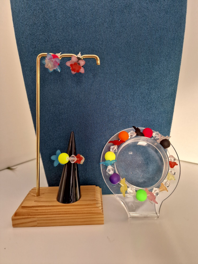 Parure Bijoux Petite Fille 4 Pieces Perles Fleurs Multicolore Flashy