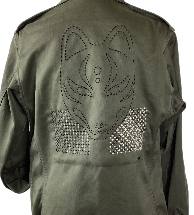 Veste brodée Kitsuné