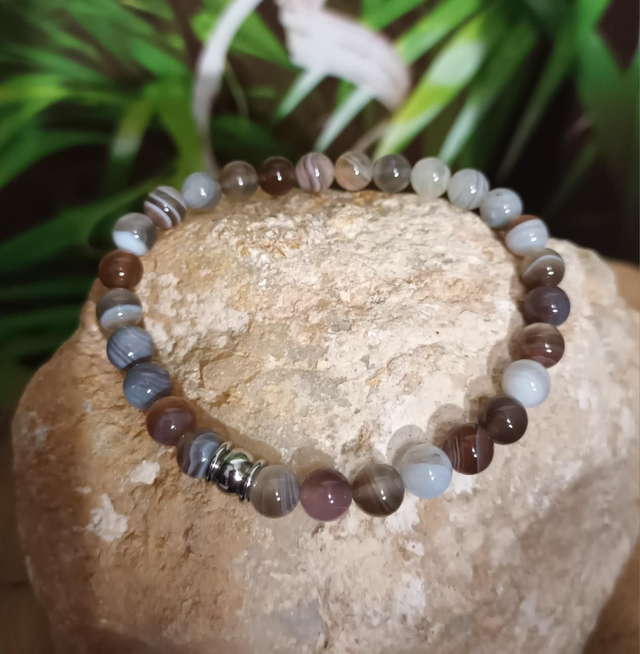 Bracelet en agate Botswana