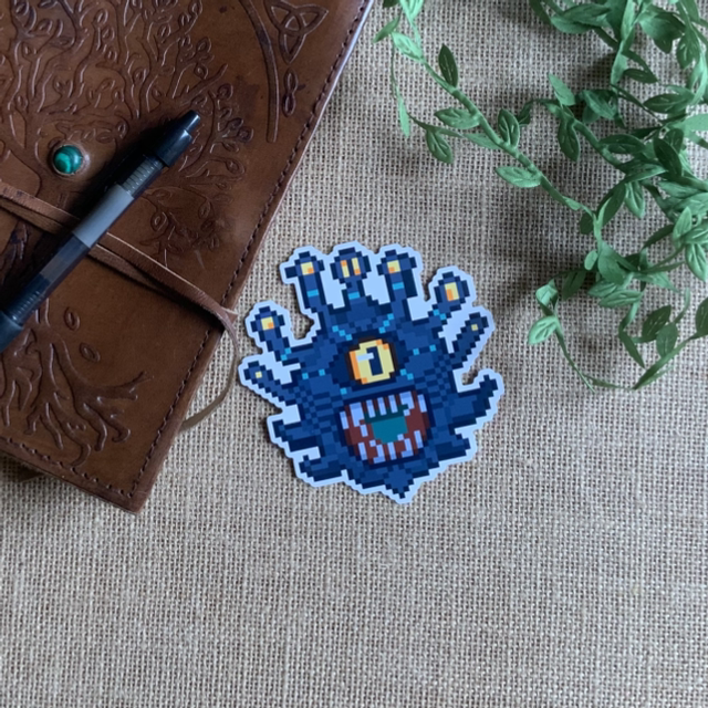 Eye Stalk Monster - 10cm Pixel Sticker
