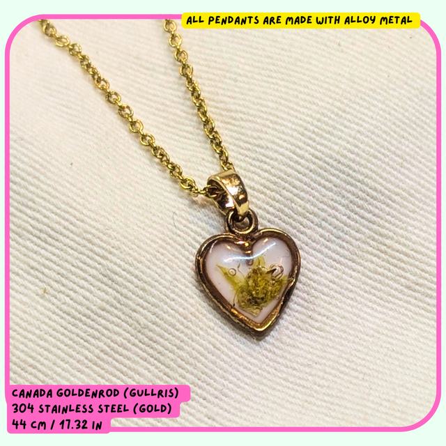 Heart Pendant | Necklace | Real Flower Pendants