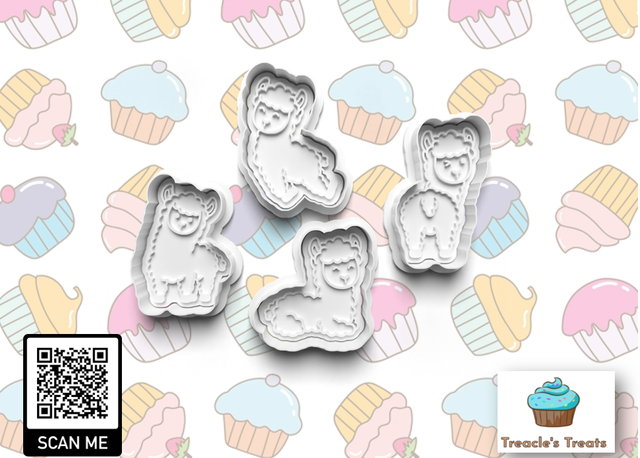 LlamaTheme Fondant/cookie stamps with cutters