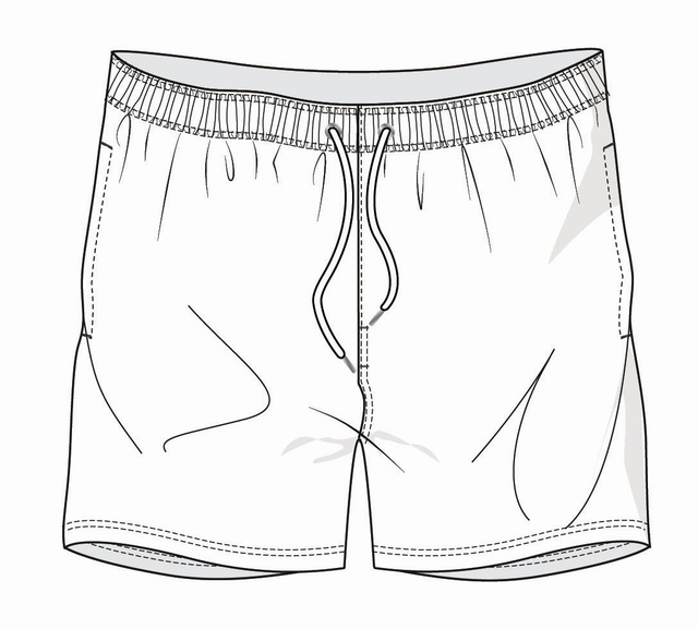 Herren Badeshorts auf Maß - Elastischer Bund, Seitentaschen