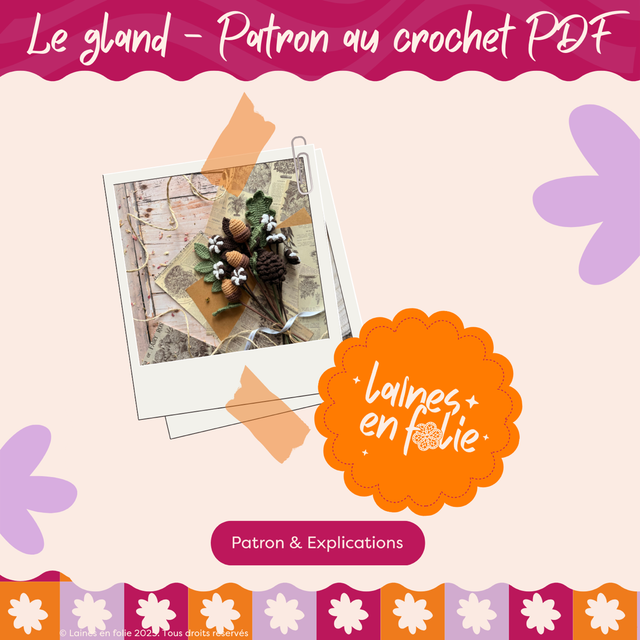 Patron au crochet – Le gland (PDF)