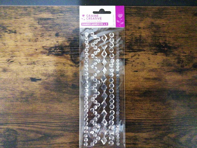 3 bands adhésives sequins argent