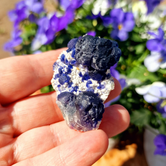 Blueberry Fluorite Cluster