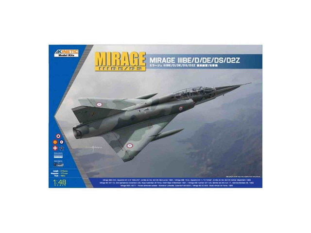 Mirage III BE/D/DE/DS/D2Z Kinetic 48054 1/48