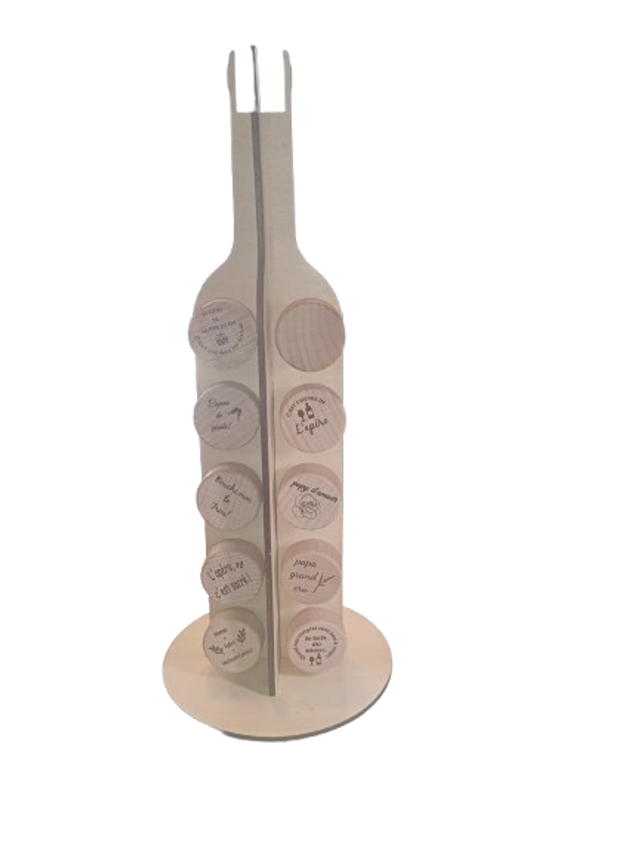Bouchons Humoristiques en Bambou – Personnalisables