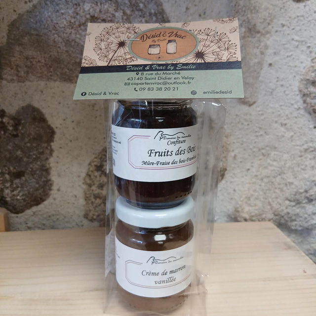Lot de 2 confiture de 100g parfum au choix 