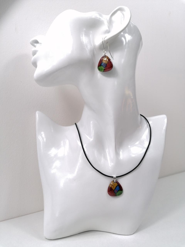 '' Les Graphiques '' - Boucles d'oreilles en émail