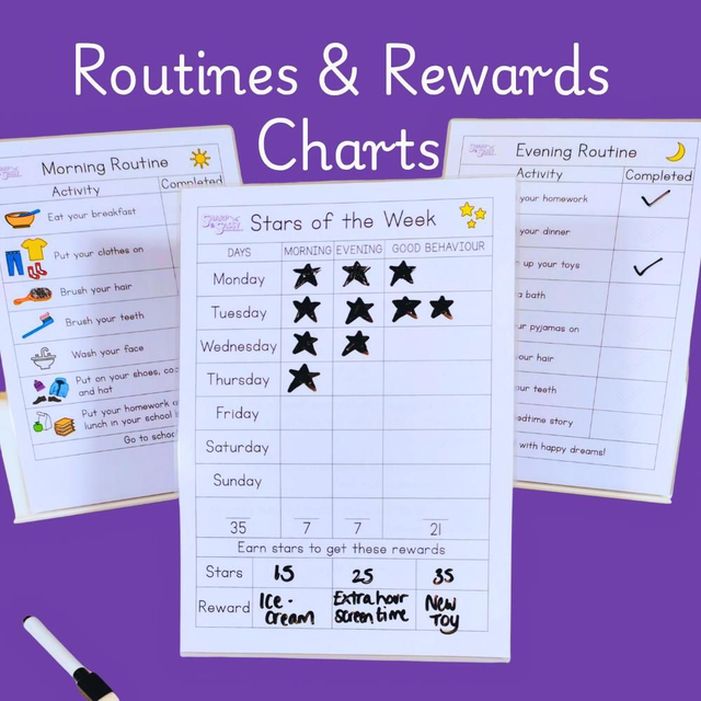 Good Habits Routines & Rewards Charts