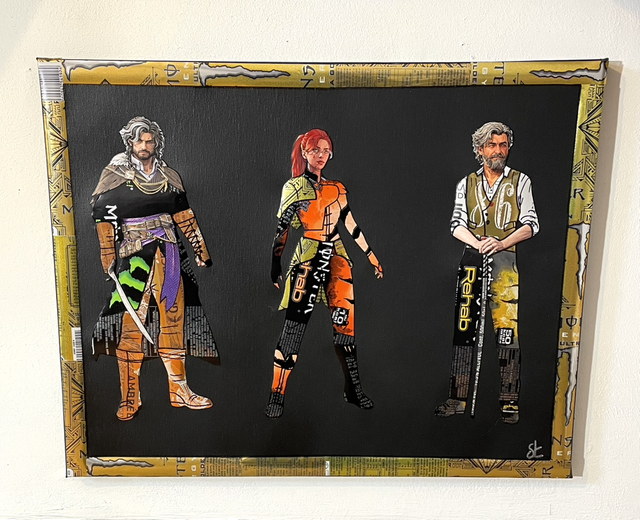  Tableau «Clair Obscur » – en canettes recyclées 40x50 cm