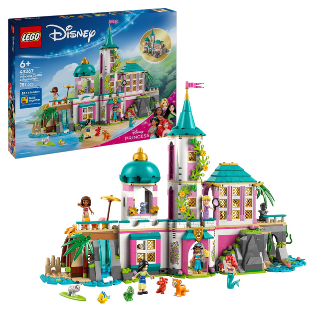 LEGO 43267 Disney Prinzessinnenschloss mit Haustieren