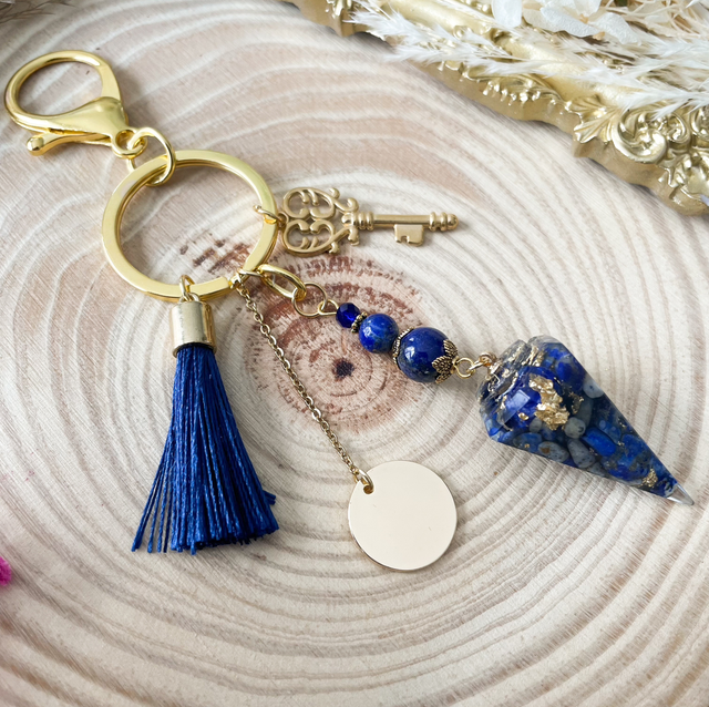 Porte-Clef en Lapis Lazuli