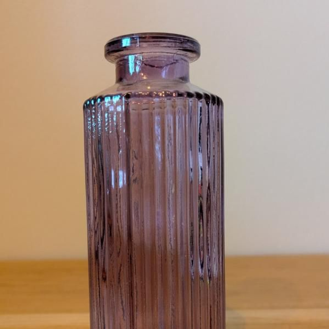 Soliflore verre ciselé violet