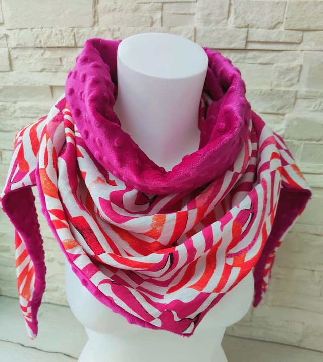 Chèche chaude zébré fushia 