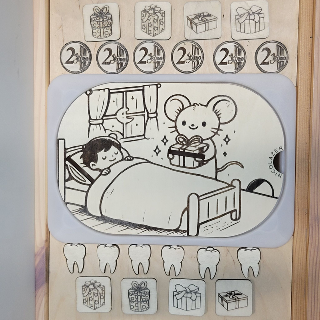 Insert sensoriel bois compatible trofast &quot;la souris des rêves&quot;