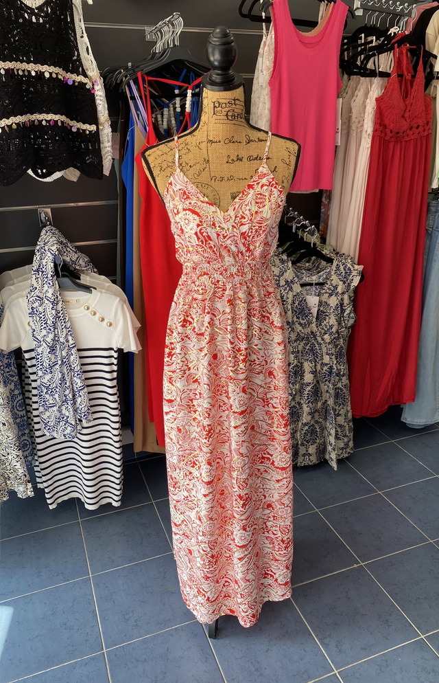 Robe Tropicale Rouge
