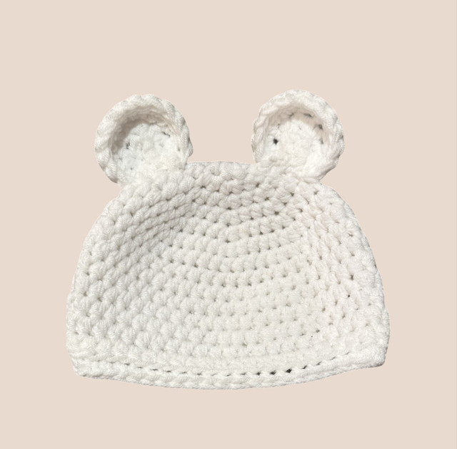 Bear Beanie - White